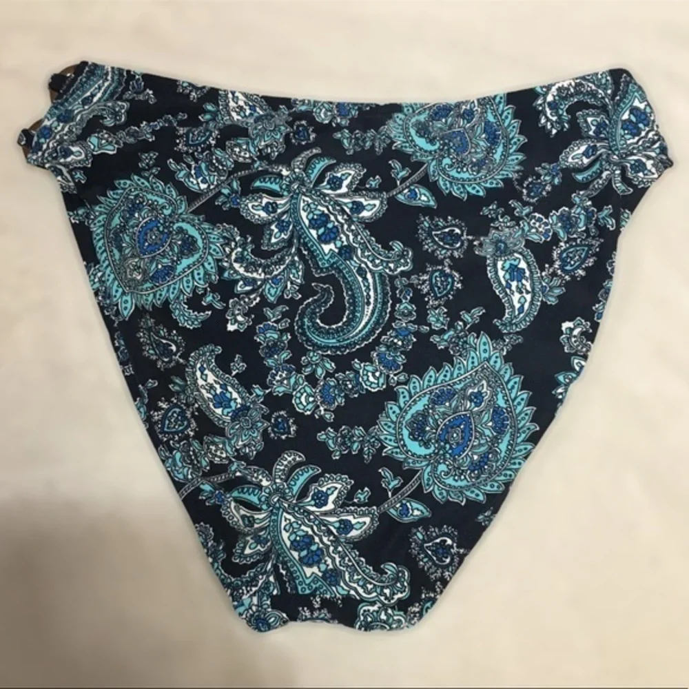 MICHAEL KORS Blue Paisley Bikini Bottom XS - Picture 5 of 14